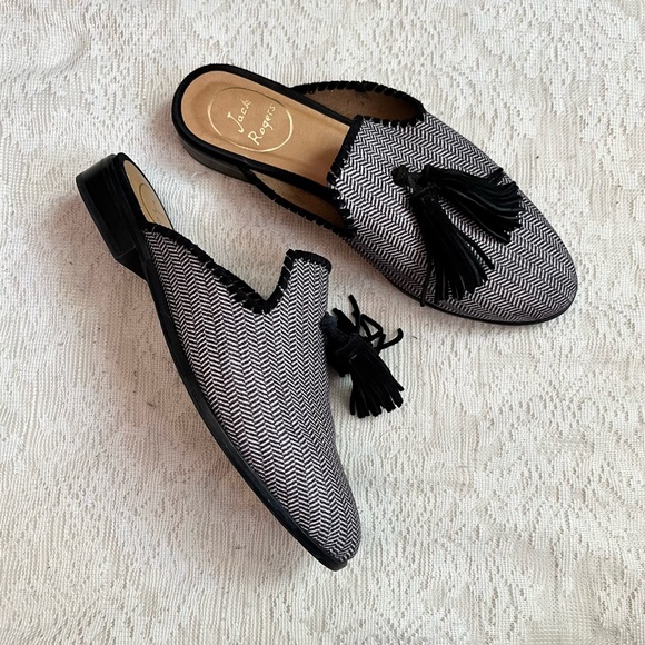 Jack Rogers Shoes - Jack Rogers Delaney herringbone tassel mule